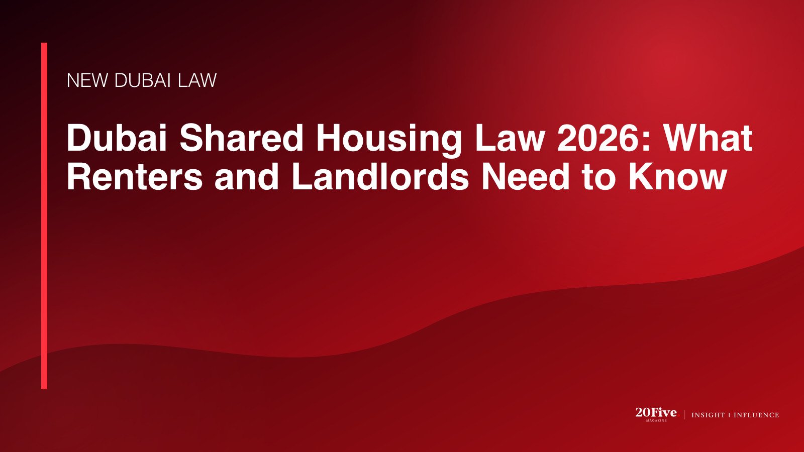 Dubai shared housing law 2026 featured editorial graphic by 20Five