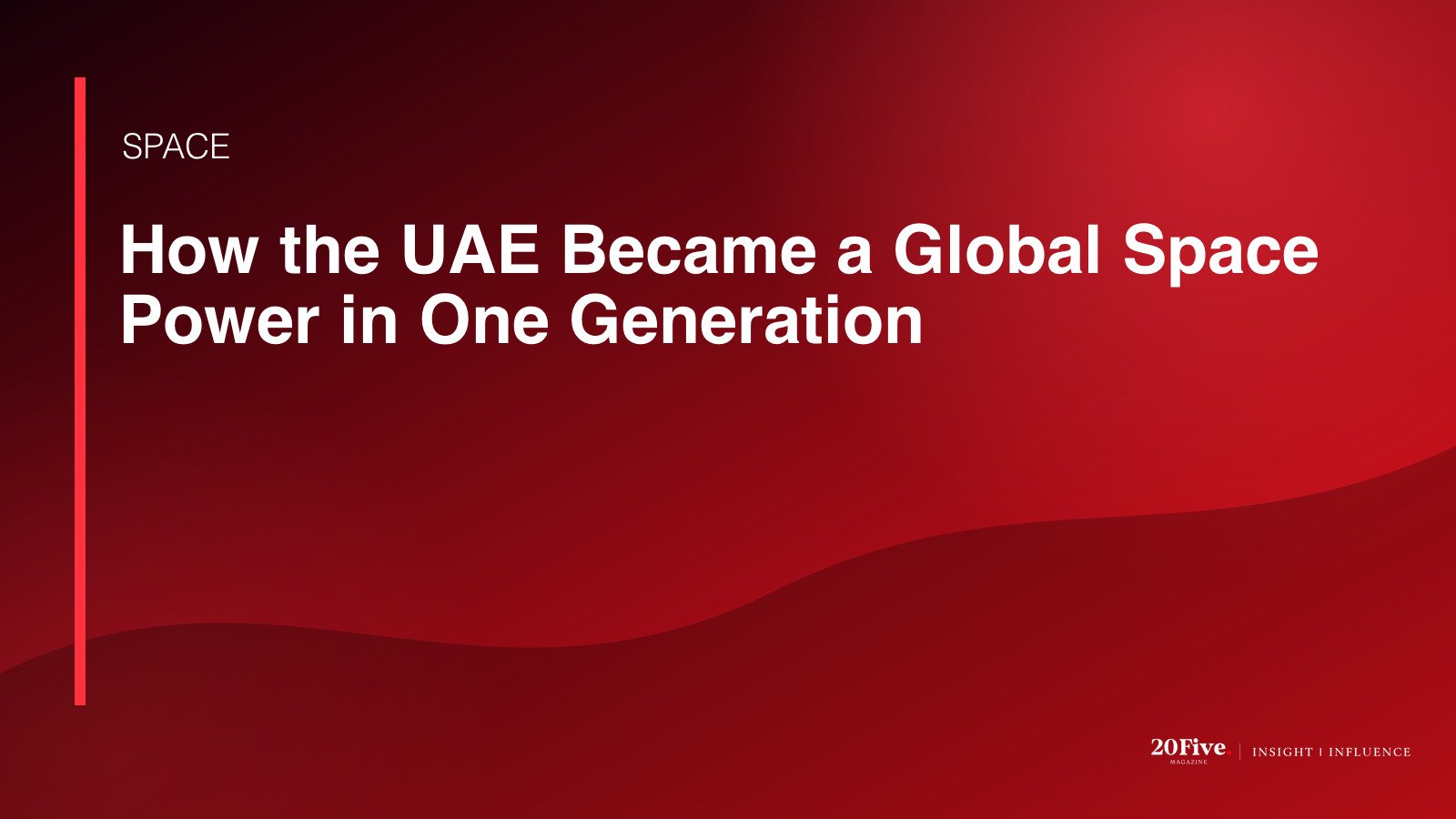 UAE space programme featured editorial graphic by 20Five