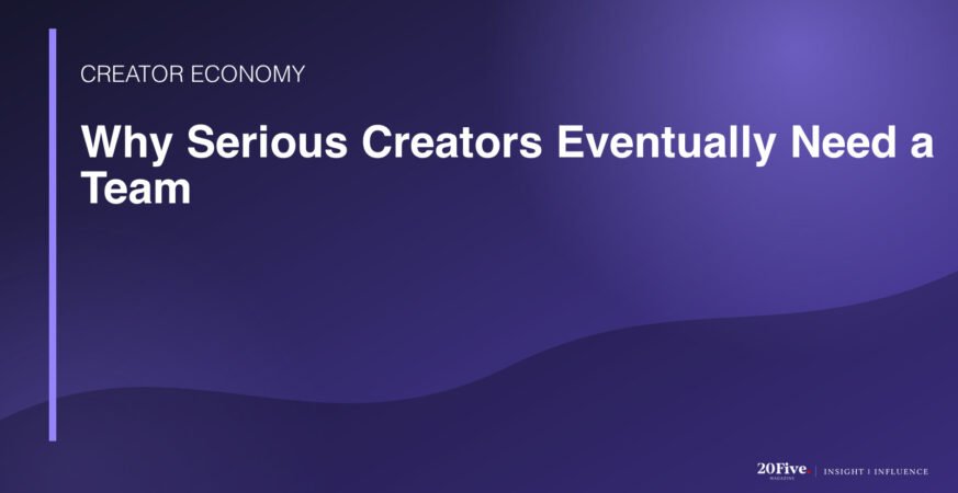 creator management team featured editorial graphic by 20Five