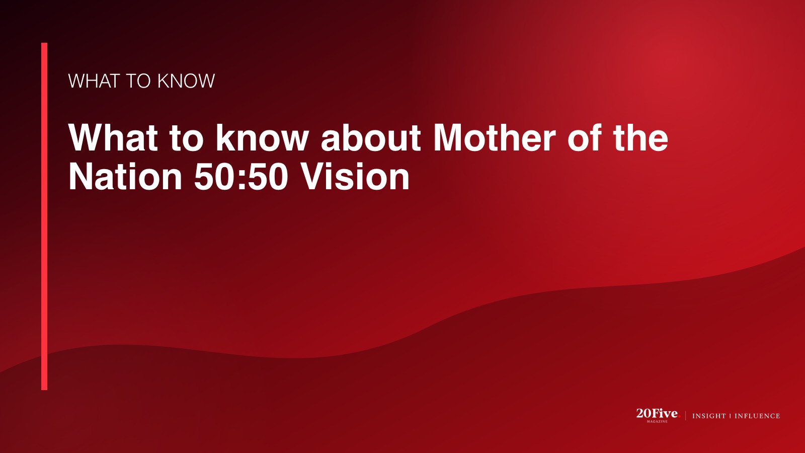 Key facts about Mother of the Nation 50:50 Vision