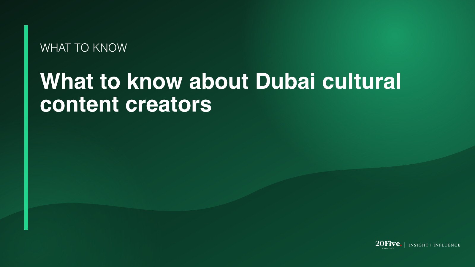 Key facts about Dubai cultural content creators