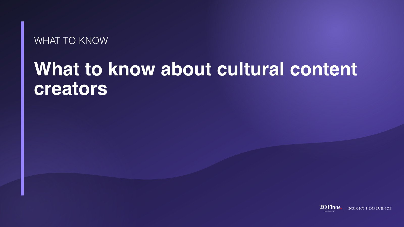Key facts about cultural content creators