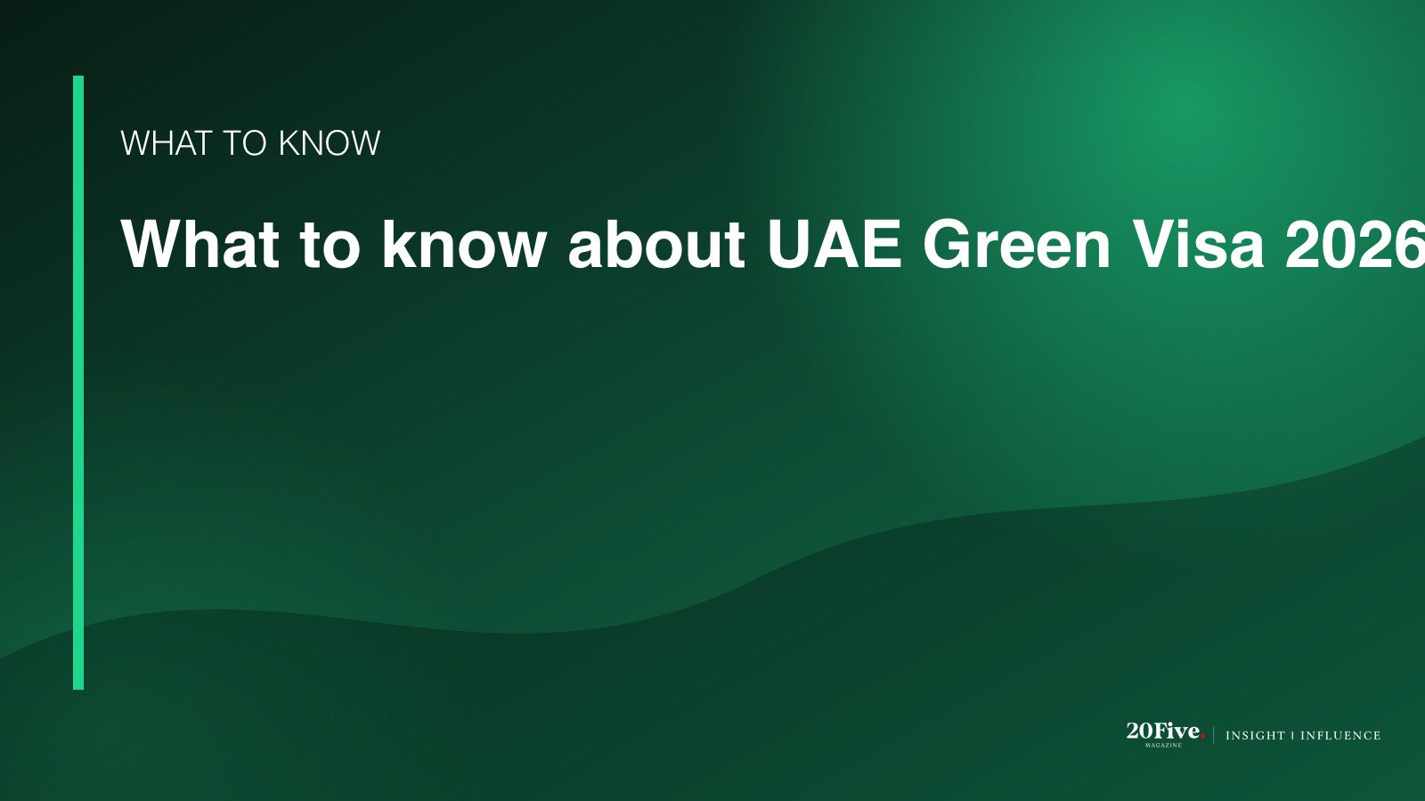 Key facts about UAE Green Visa 2026