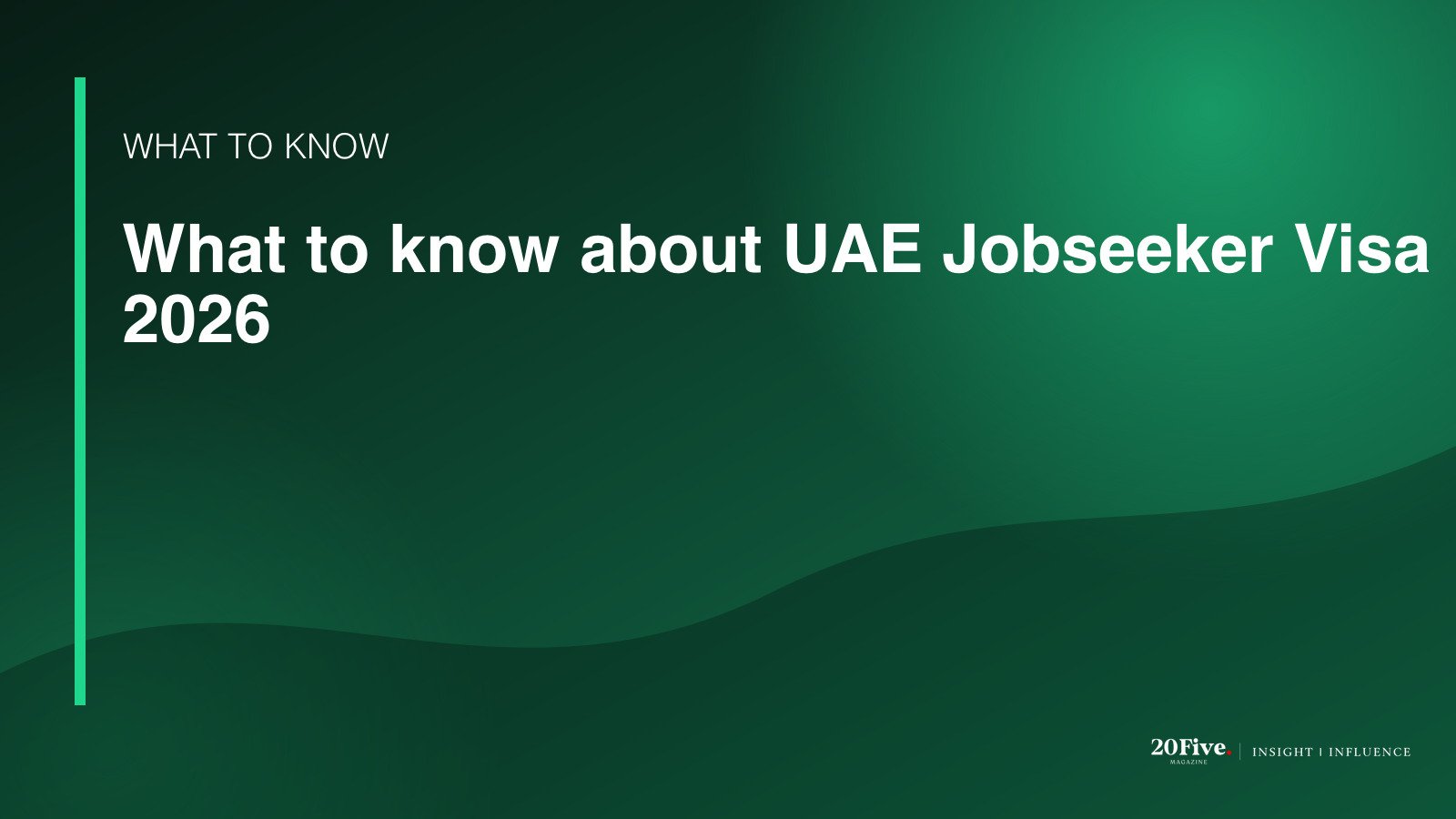 Key facts about UAE Jobseeker Visa 2026